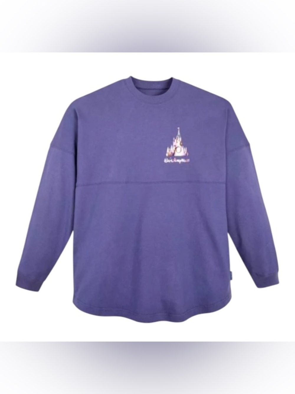 Disney 50th Anniversary Spirit Purple Castle Crewneck Sweatshirt MEDIUM
